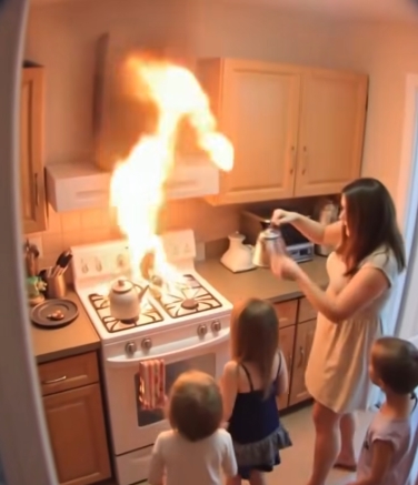 Teyzem yüzümü kaynar suyla yaktı.